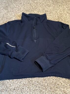 GLDN PNT Navy Track Sweatshirt Quarter-Zip Pullover - Women’s L